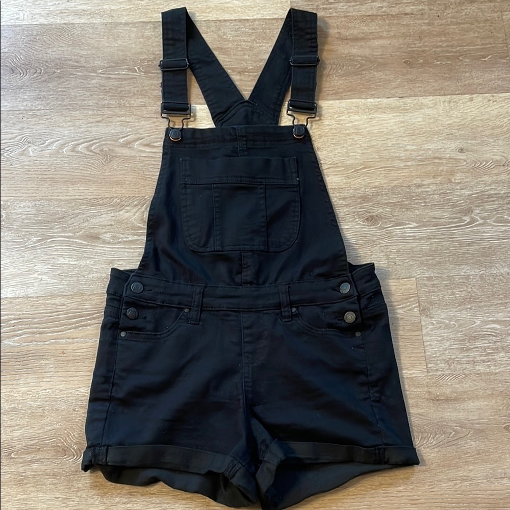 Women's Black Overall Shorts